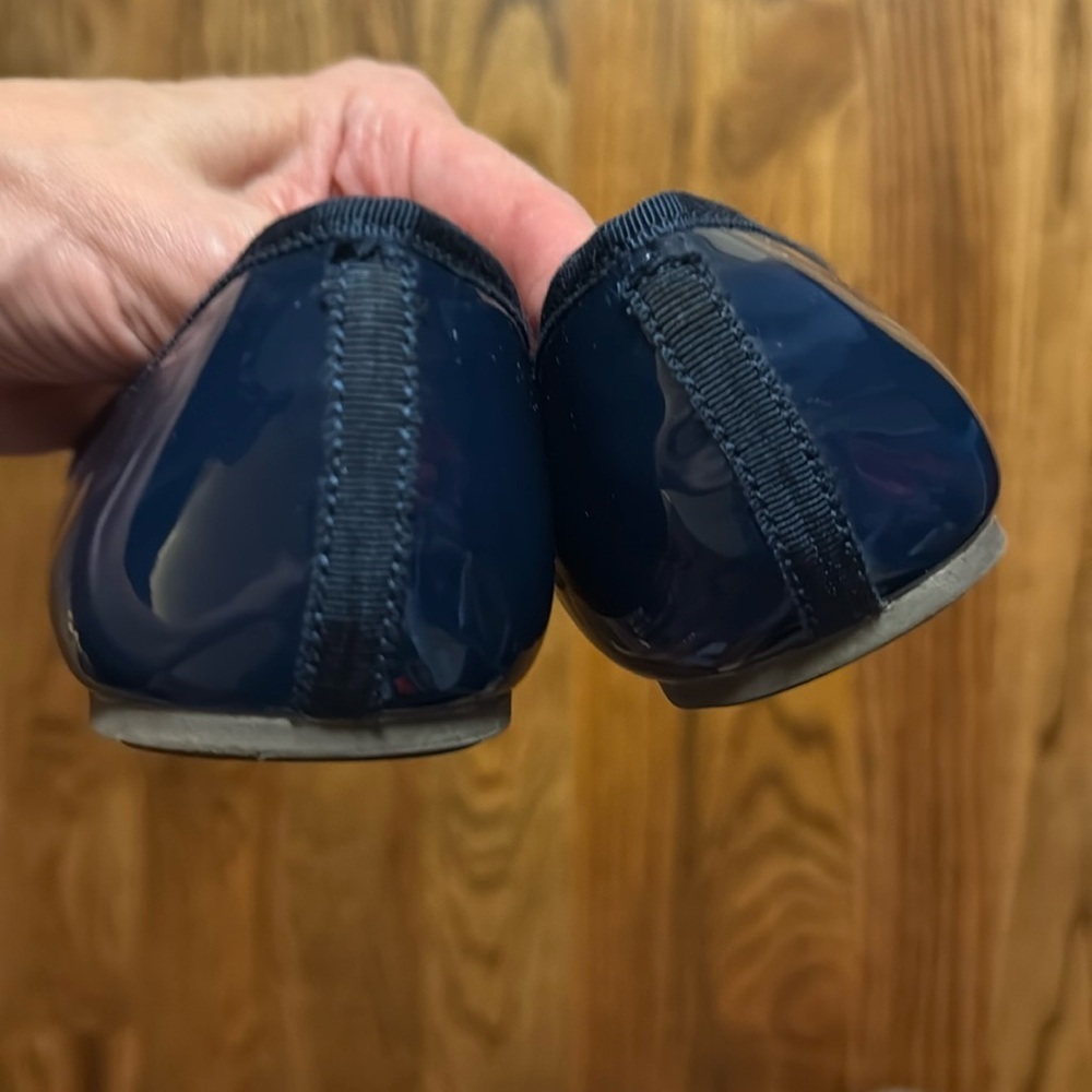 Crewcut girls Navy ballet flats with bow EUC size 5 - Picture 4 of 7